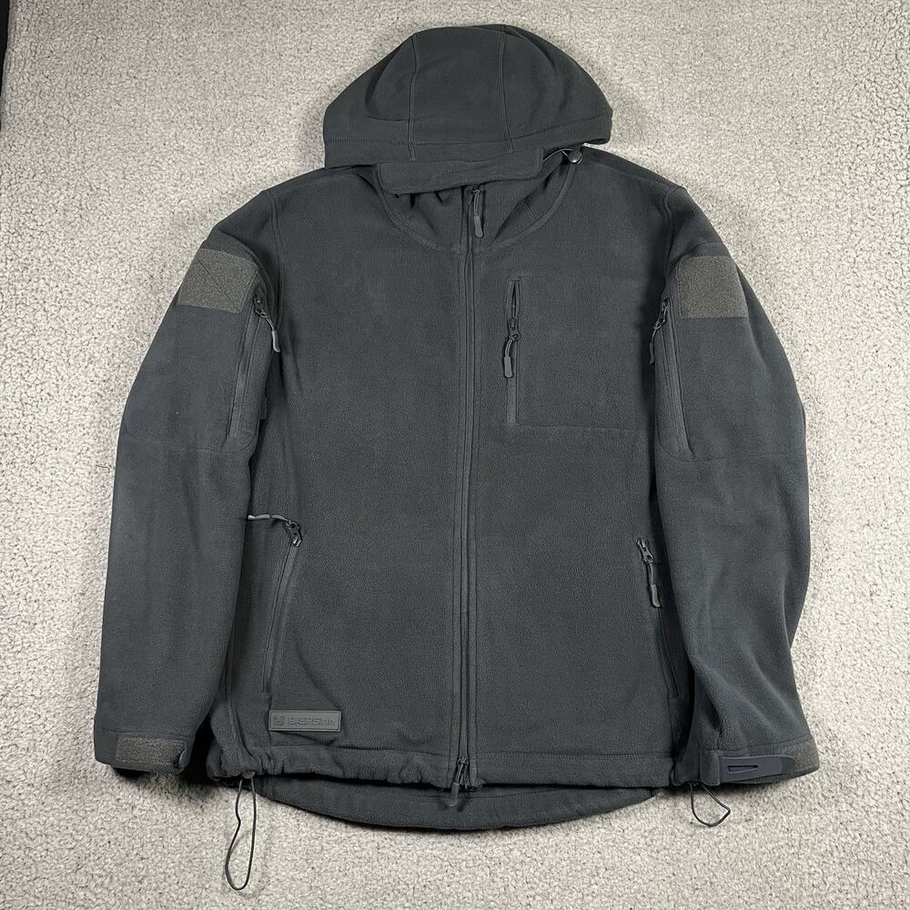 Baerskin Tactical Hoodie Mens XL Gray Full Zip Fleece Jacket Outdoor Utility